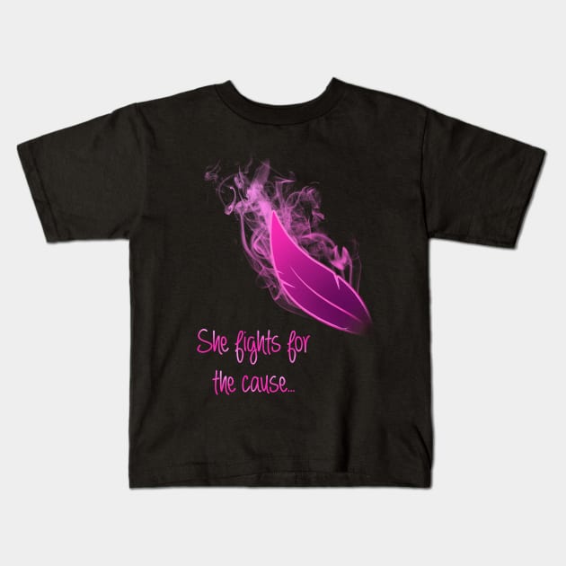 She fights for the cause Kids T-Shirt by Manoss